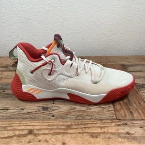 New Adidas Harden Stepback 3 Mens Size 12 Basketball Shoes Off White Red GY6415